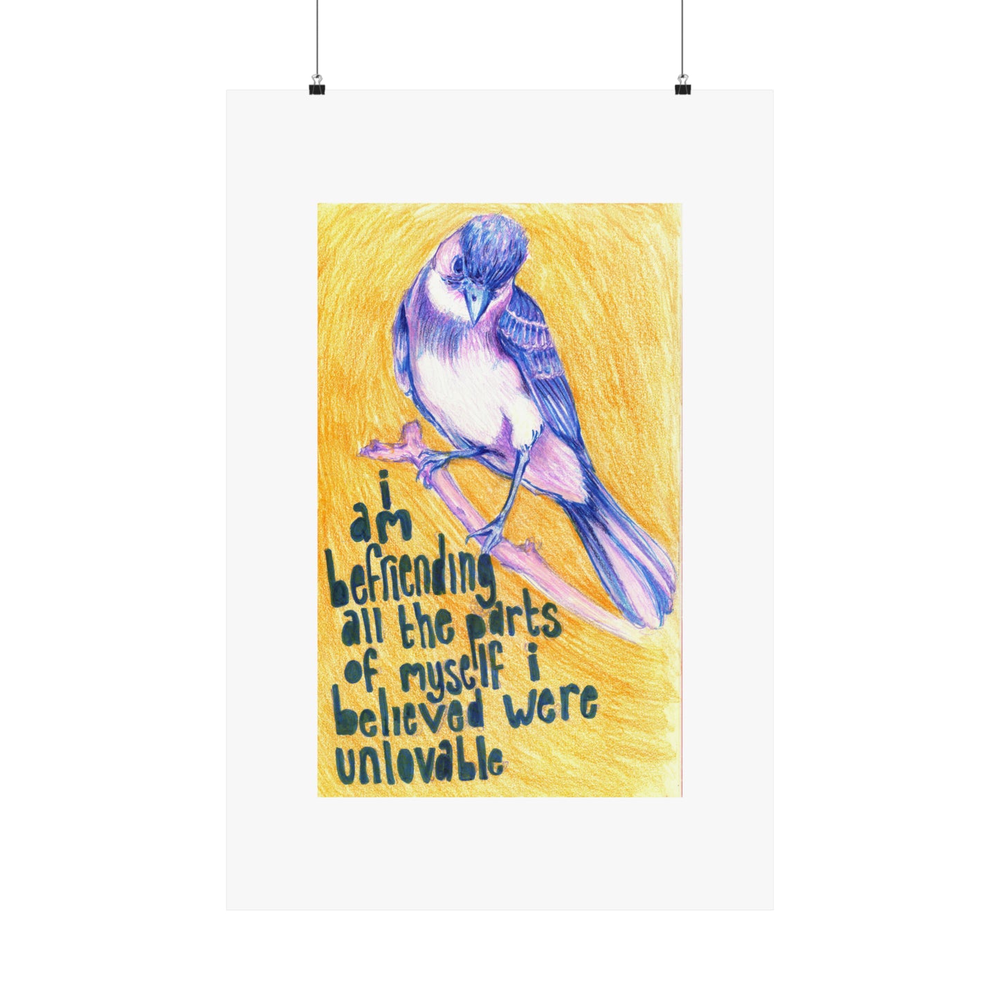 I Am Befriending All Of The Parts Of Myself I Believed Were Unlovable: Feminist Art Print