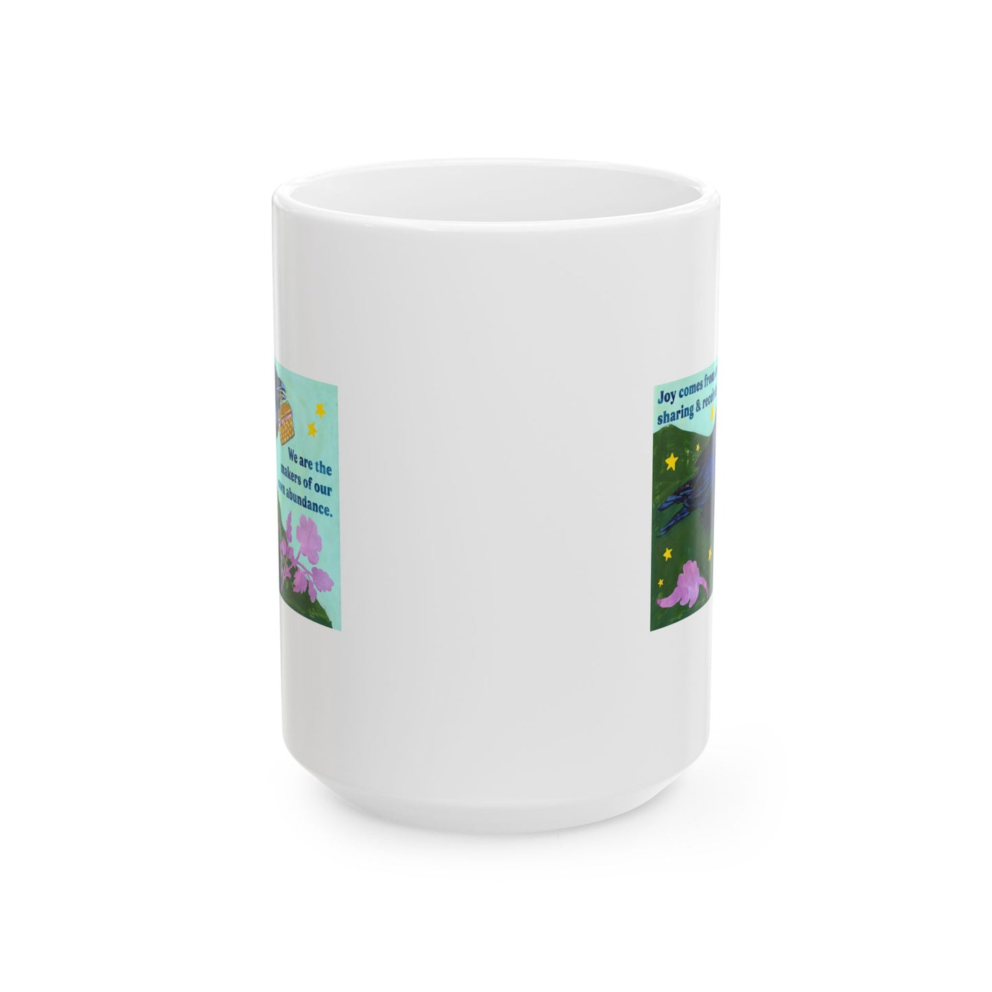 Joy comes from creating, sharing and receiving: feminist mug