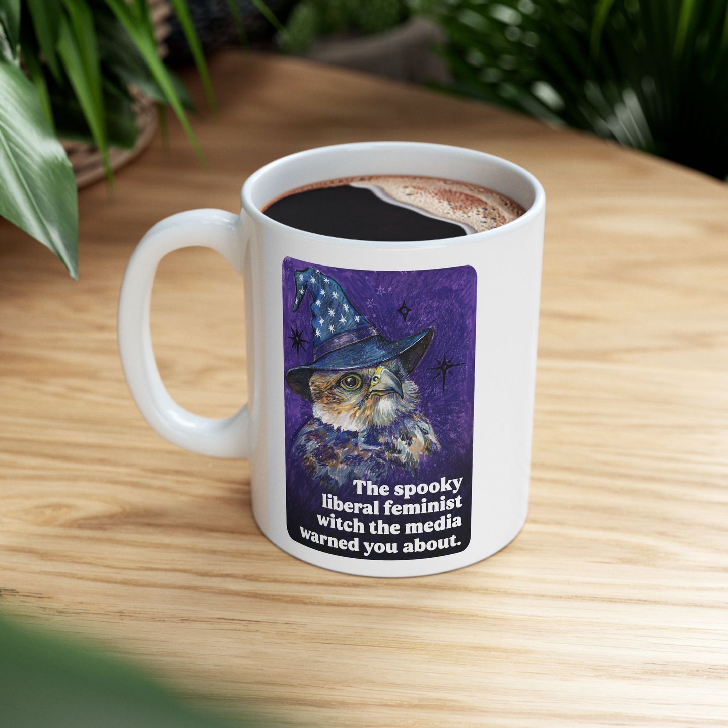 The spooky liberal feminist witch the media warned you about: feminist mug