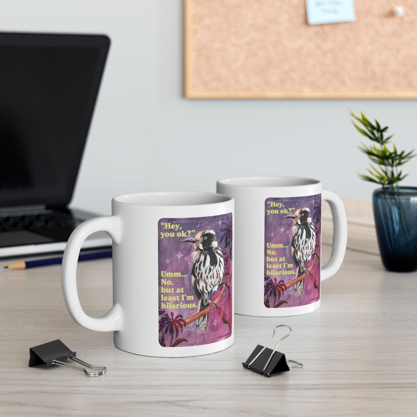 "Hey, you ok?" Umm... No. but at least I'm hilarious: feminist mug