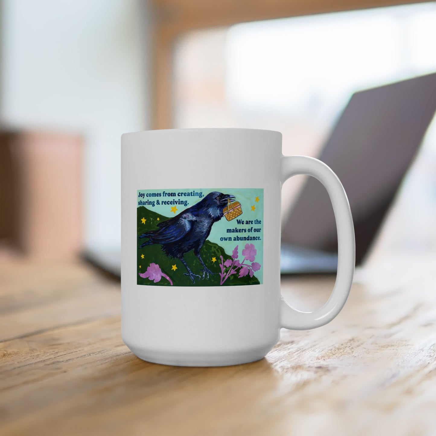 Joy comes from creating, sharing and receiving: feminist mug