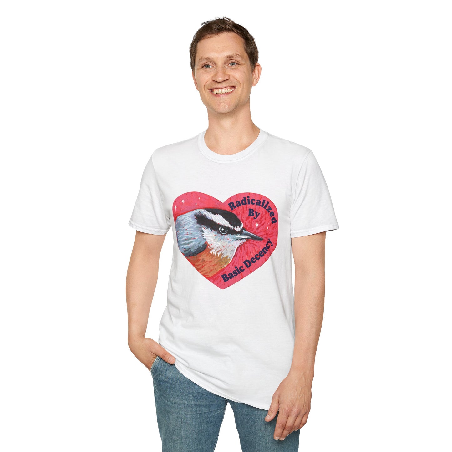 Radicalized By Basic Decency: Bird Heart T-Shirt
