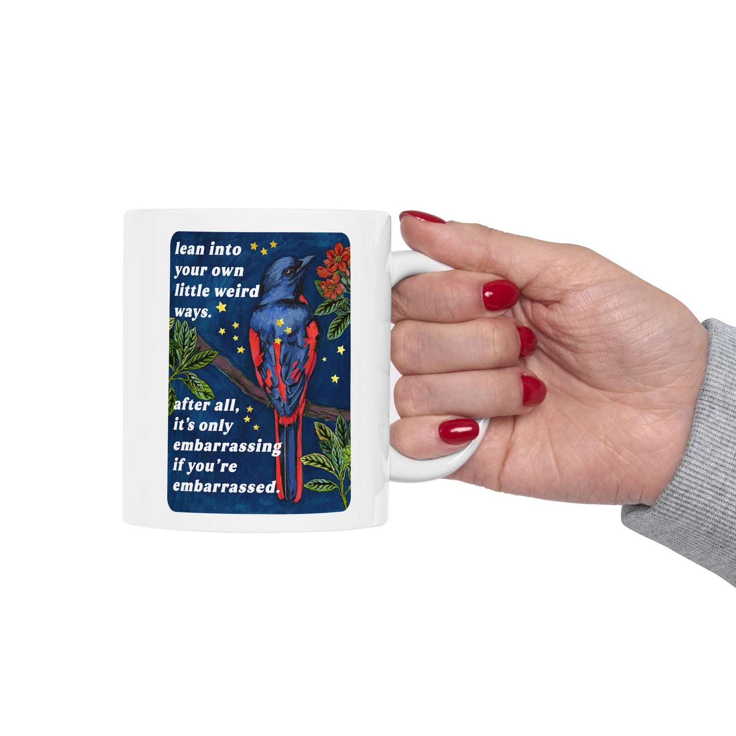 lean into your own little weird ways: feminist mug