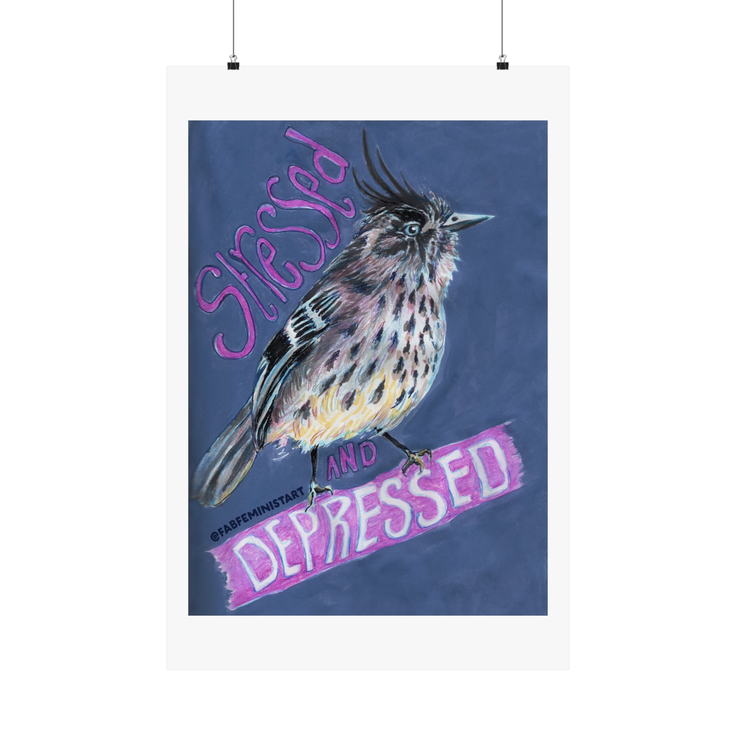 Stressed and Depressed: Mental Health Art Print