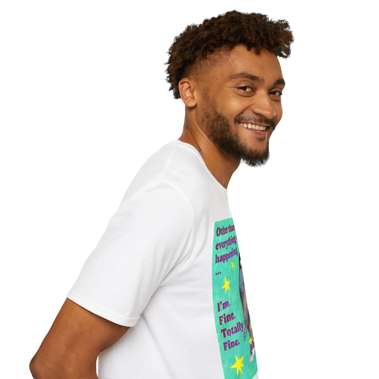 Other than everything that's happening... I'm fine. Totally fine: feminist shirt