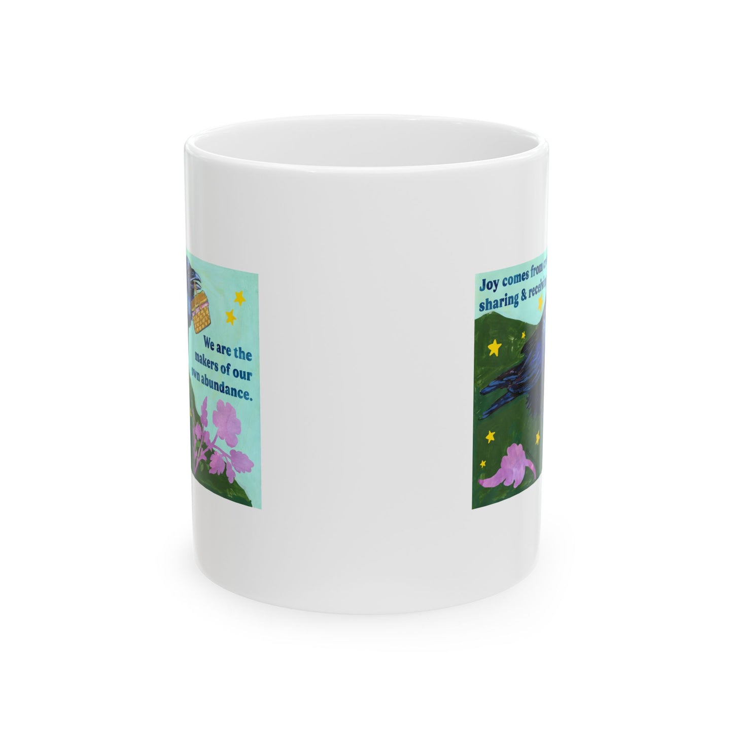 Joy comes from creating, sharing and receiving: feminist mug