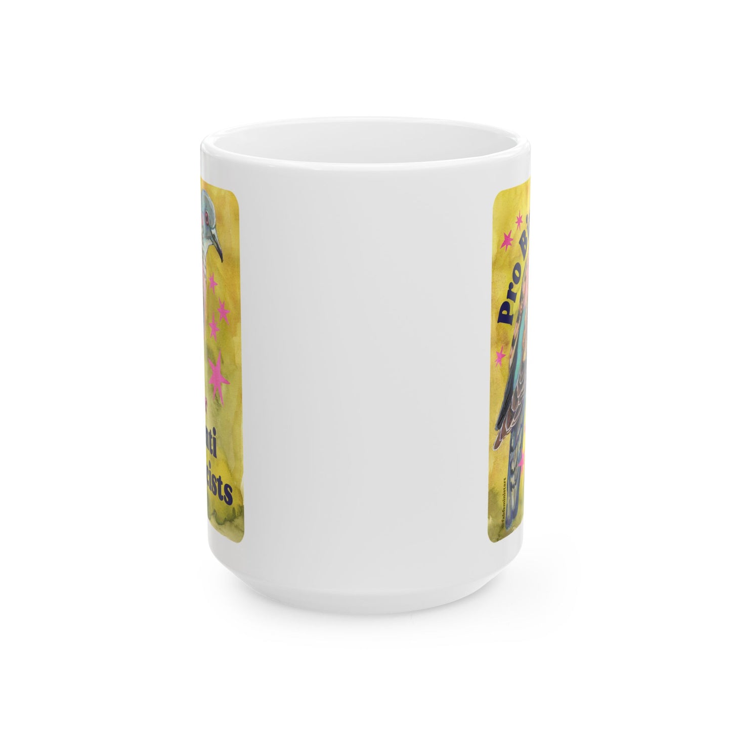 Pro Birds Anti Fascists: Feminist Mug
