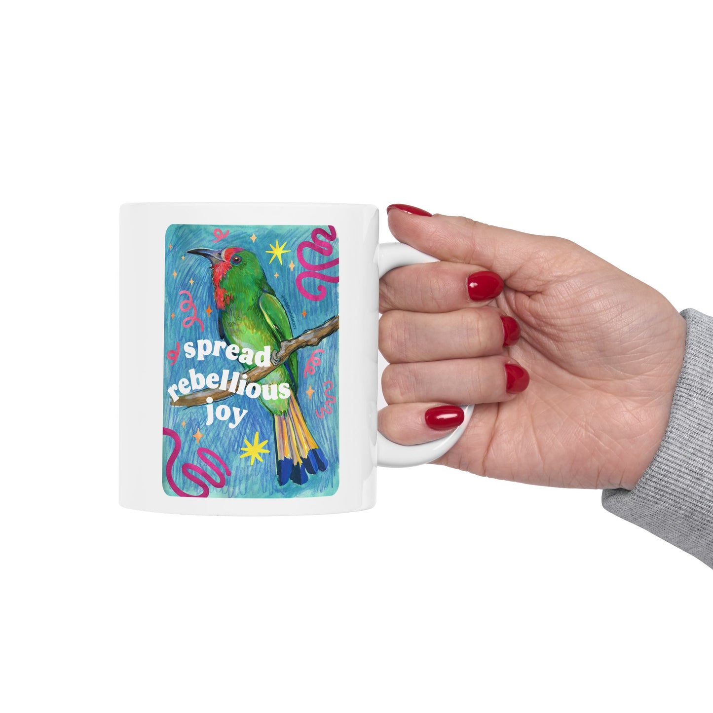 spread rebellious joy: feminist mug