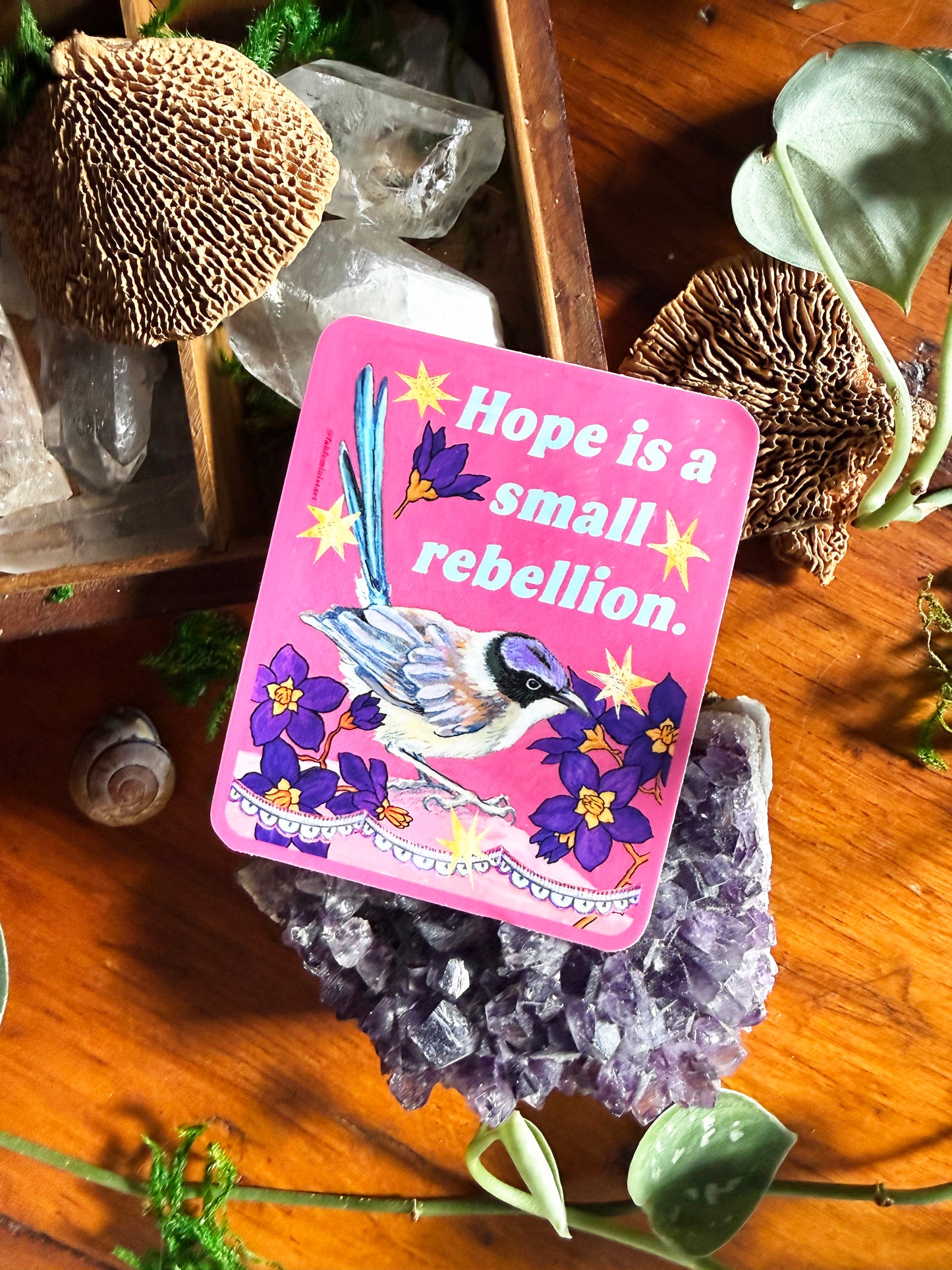 Hope Is A Small Rebellion: Feminist Sticker