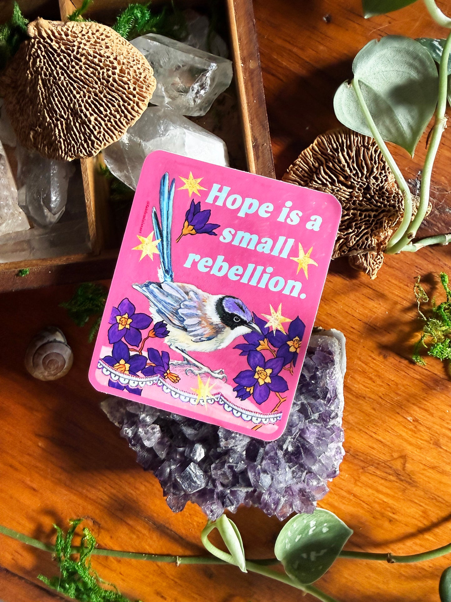 Hope Is A Small Rebellion: Feminist Sticker