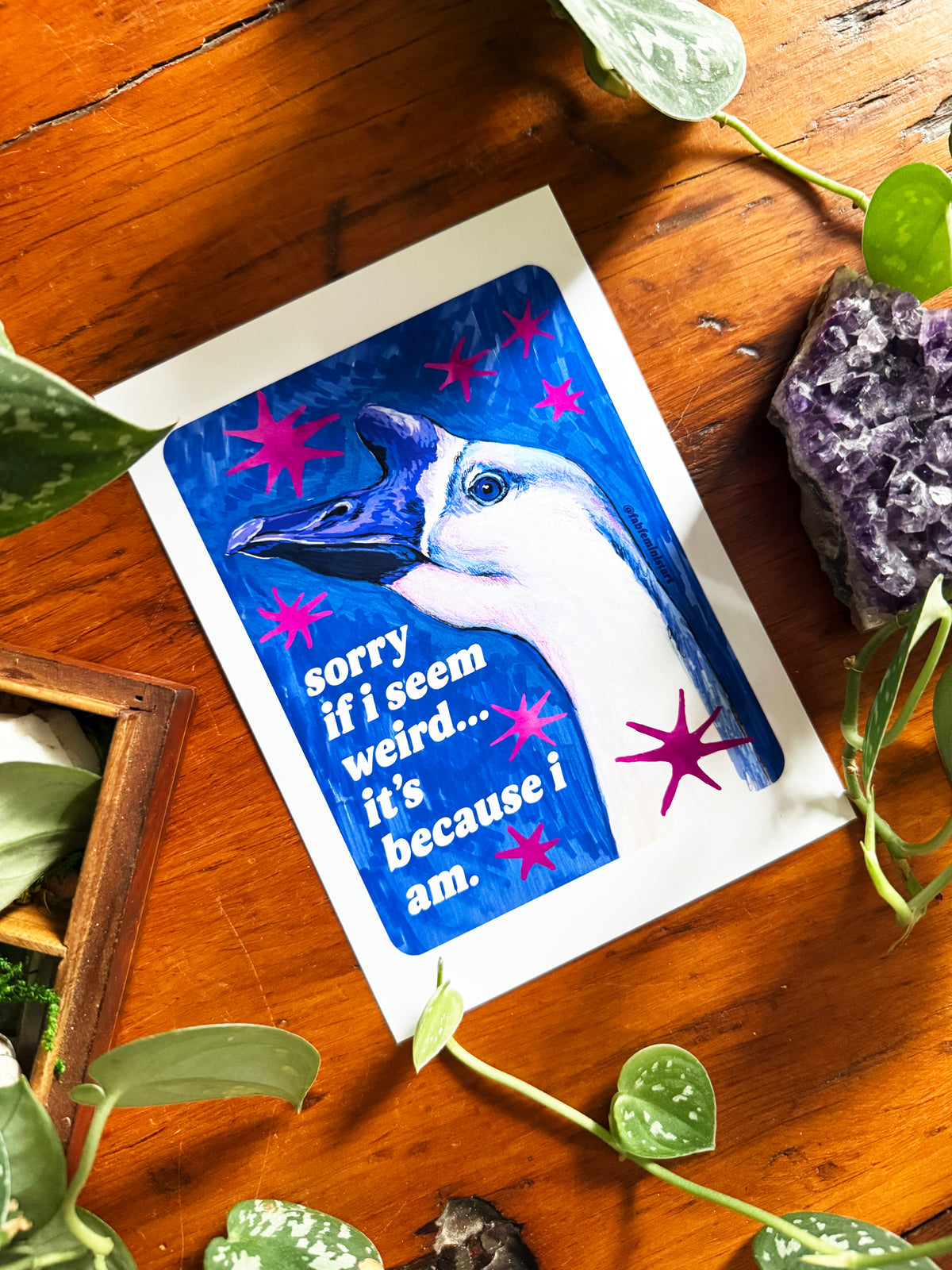 Sorry If I Seem Weird... It's Because I Am: feminist art print