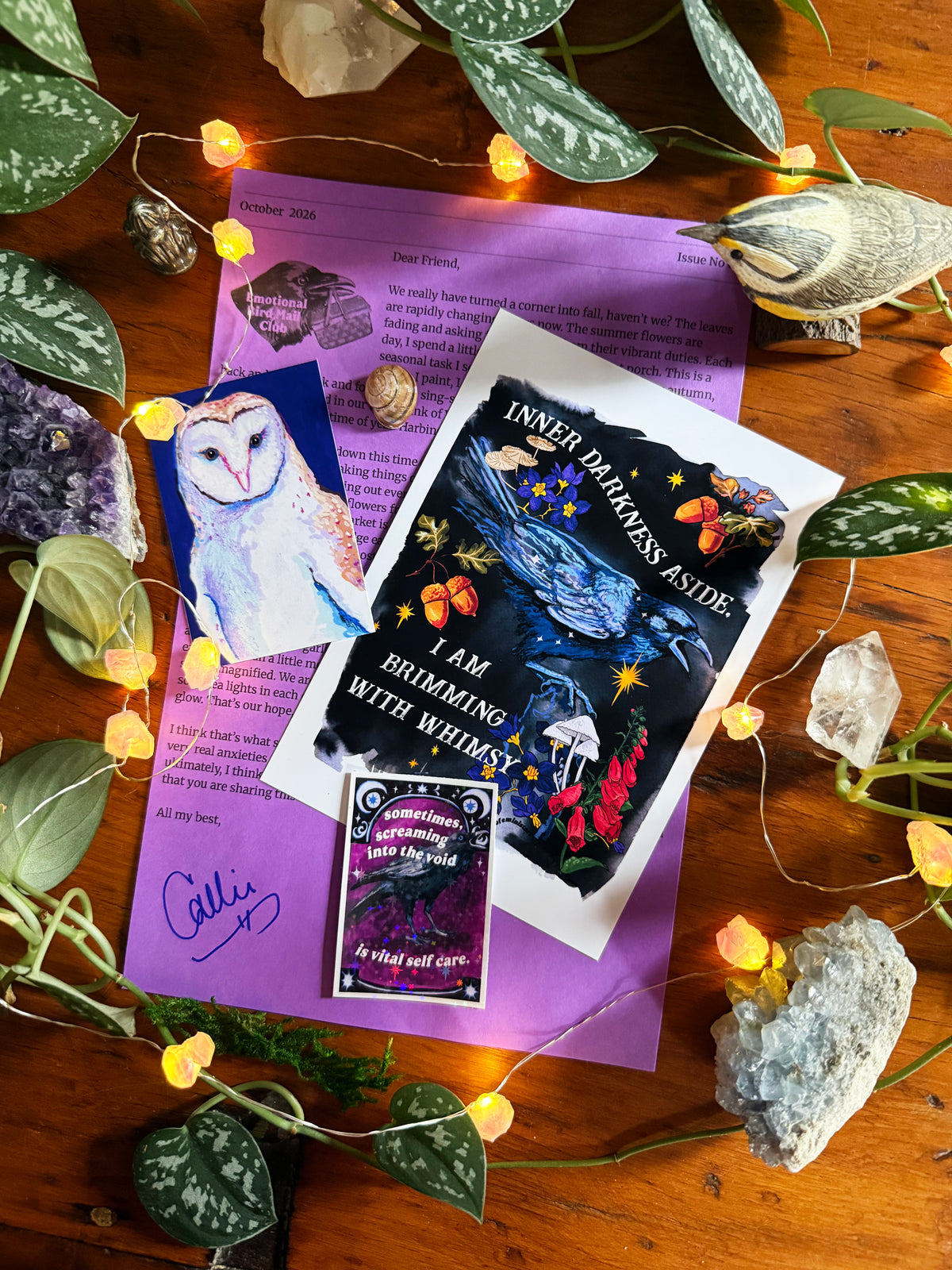 Emotional Birds Mail Club: October Edition