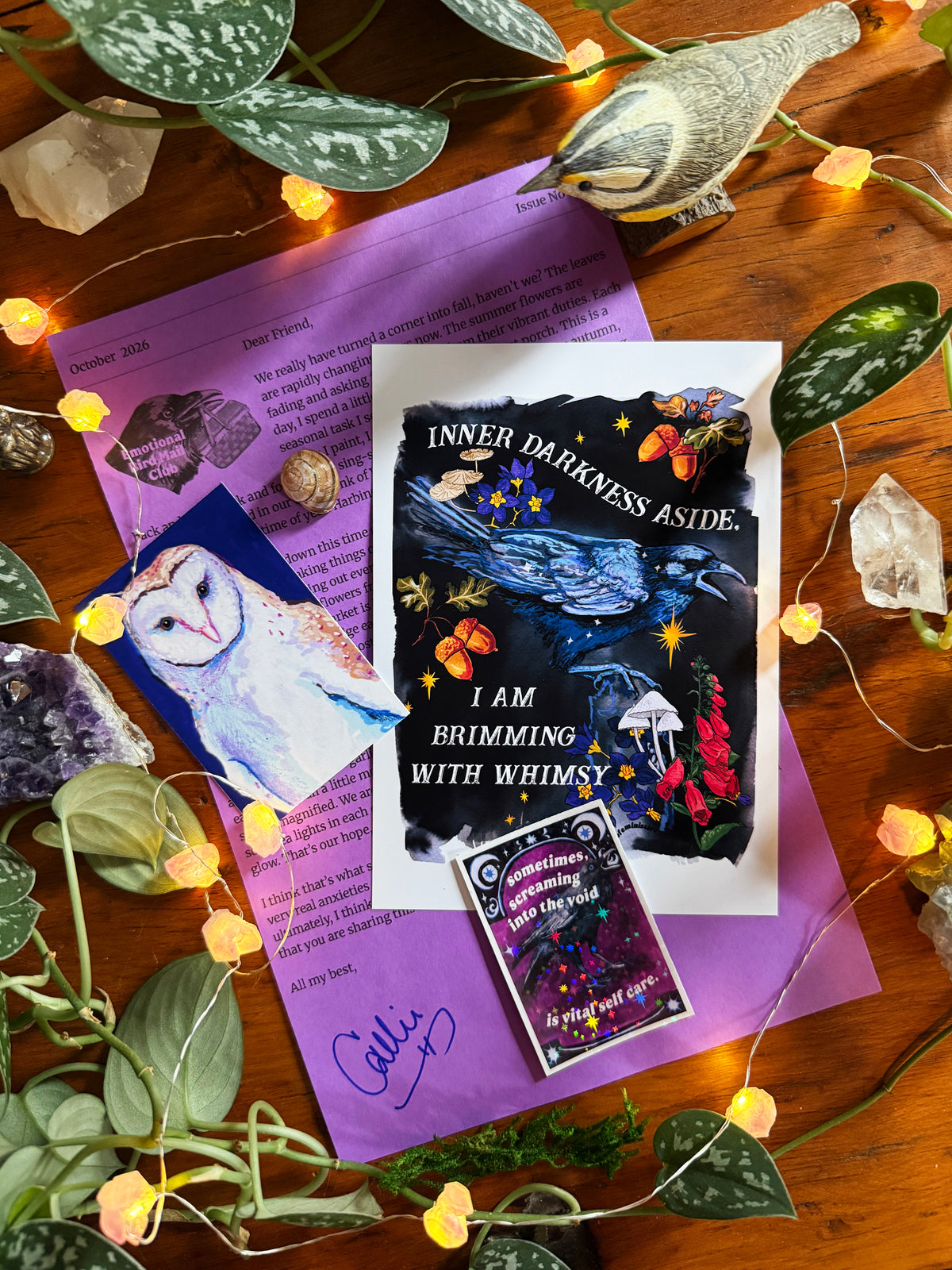 Emotional Birds Mail Club: October Edition