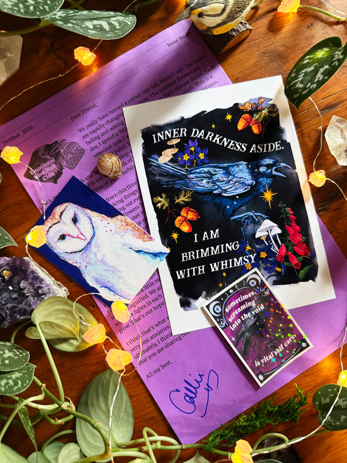 Emotional Birds Mail Club: October Edition