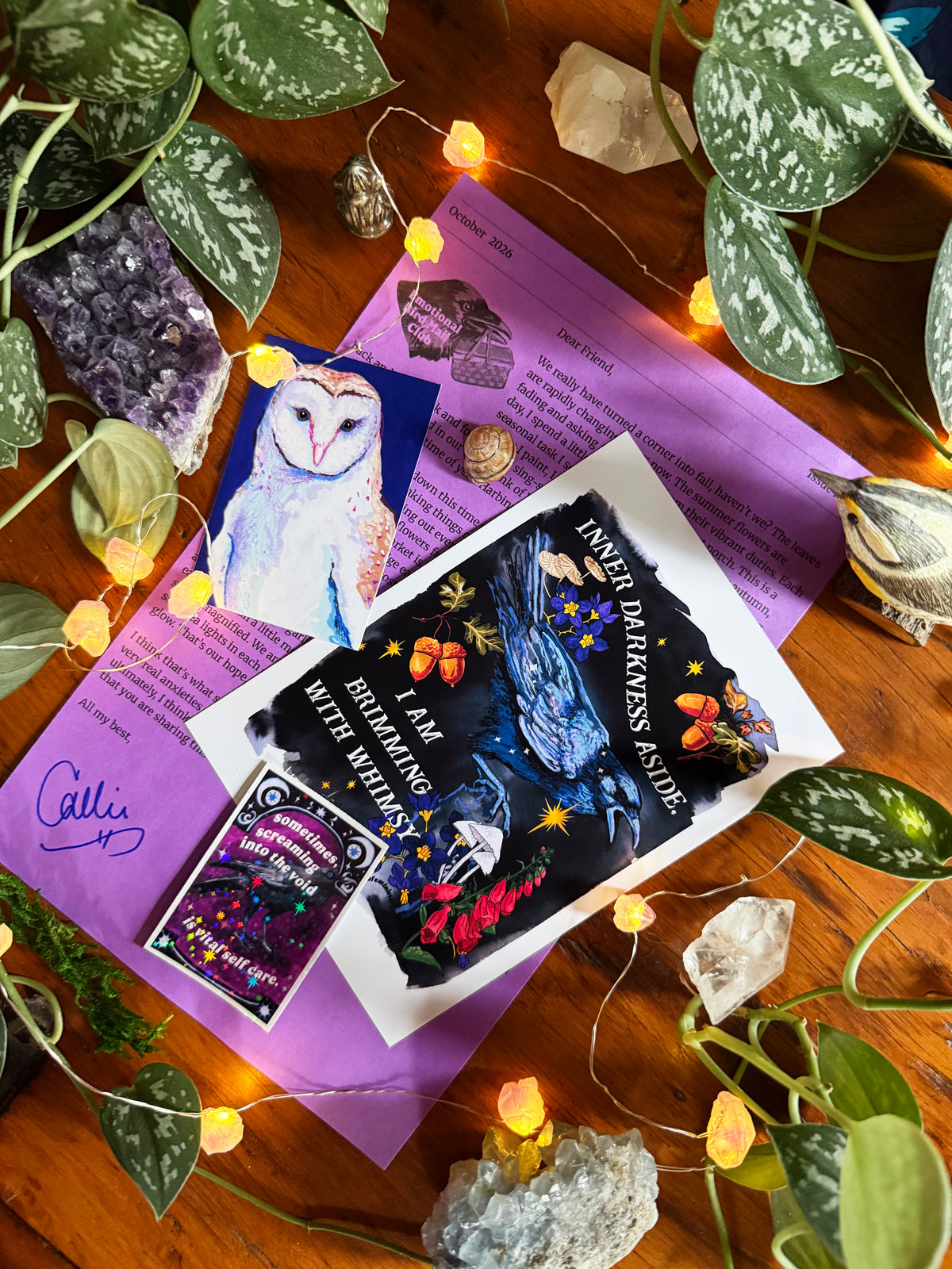 Emotional Birds Mail Club: October Edition