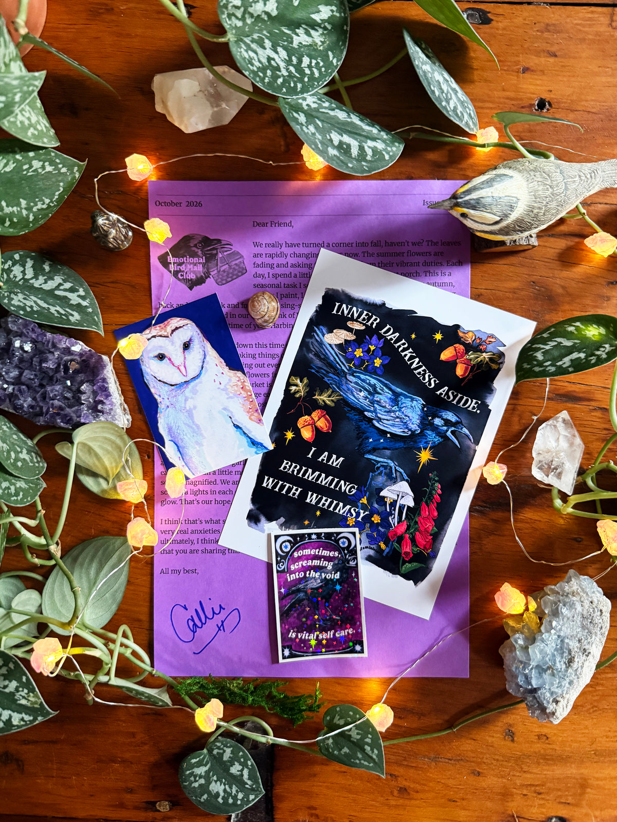 Emotional Birds Mail Club: October Edition