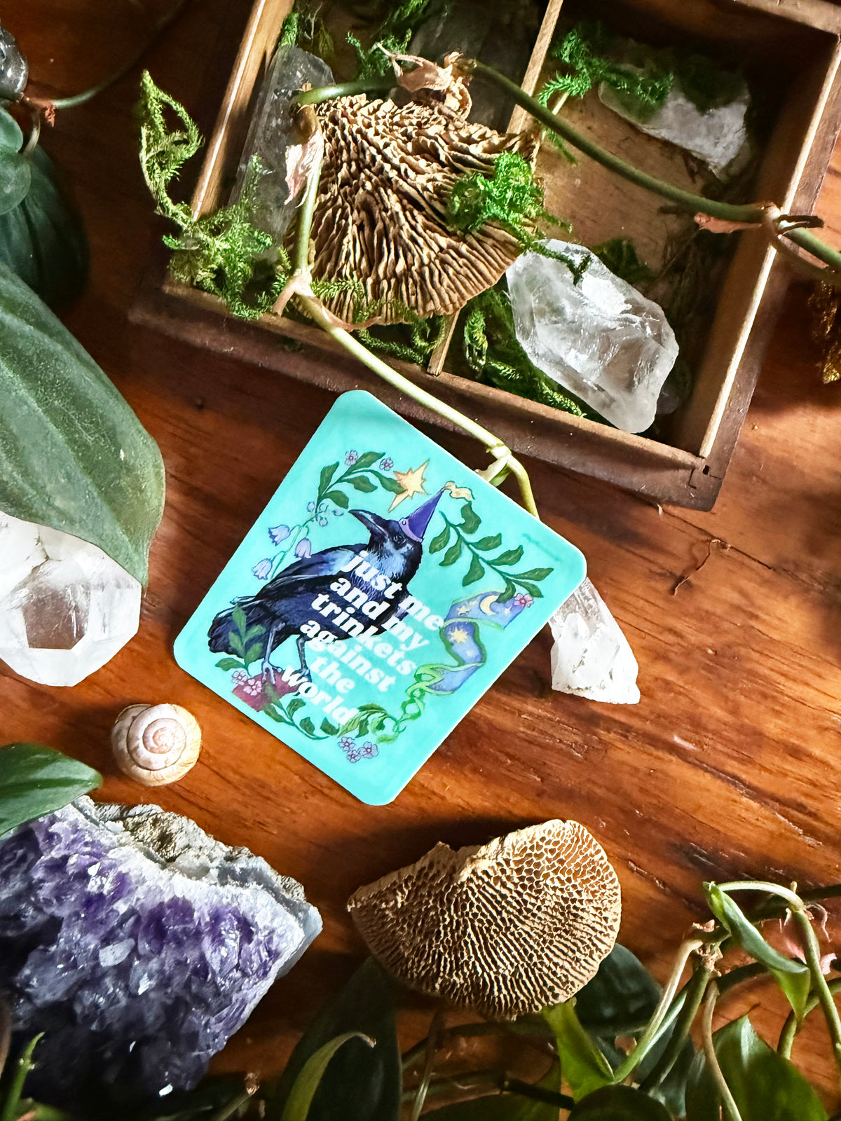 Just Me and My Trinkets Against the World: Raven Sticker