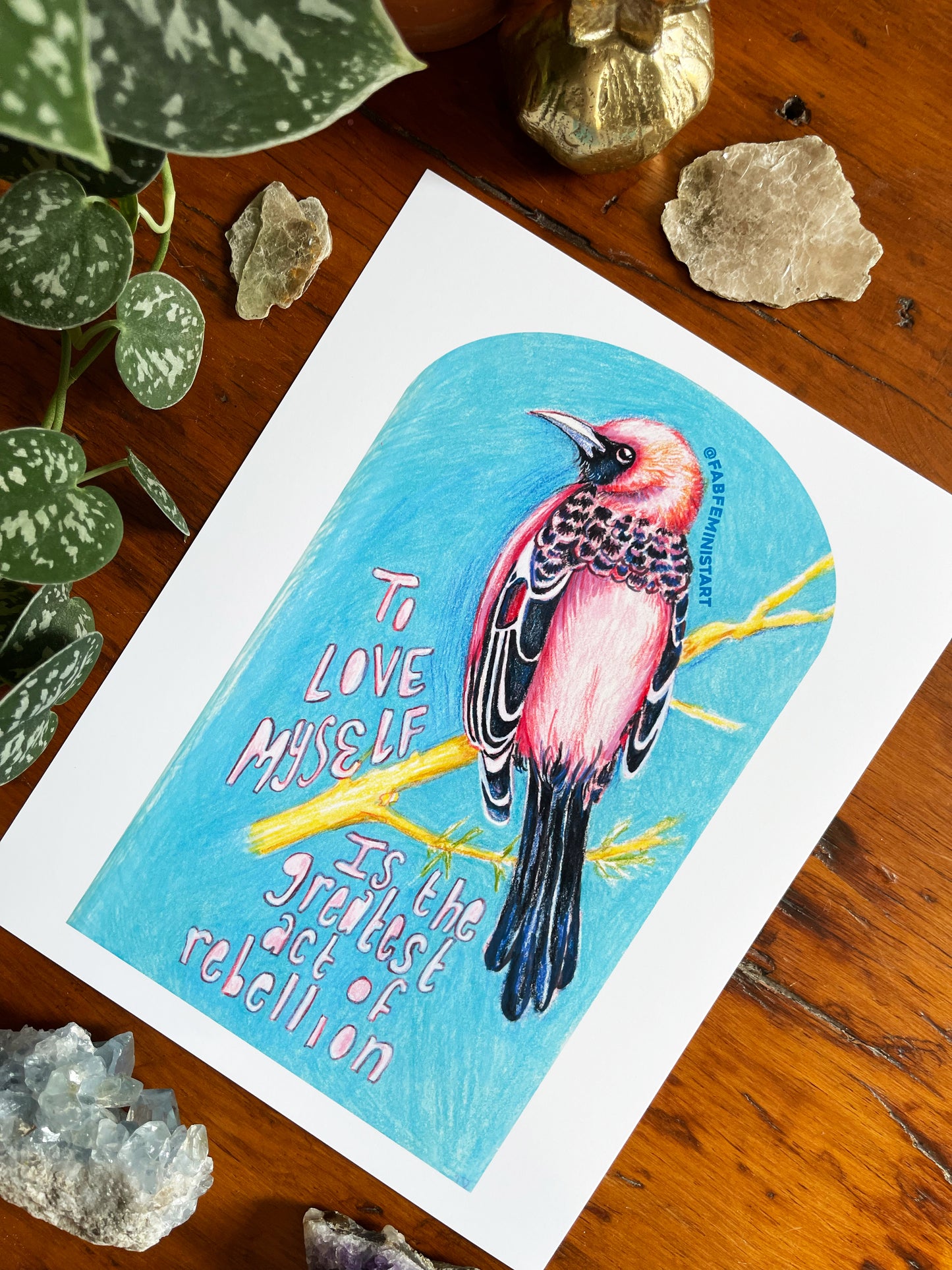 To Love Myself Is The Greatest Act Of Rebellion: Feminist Art Print