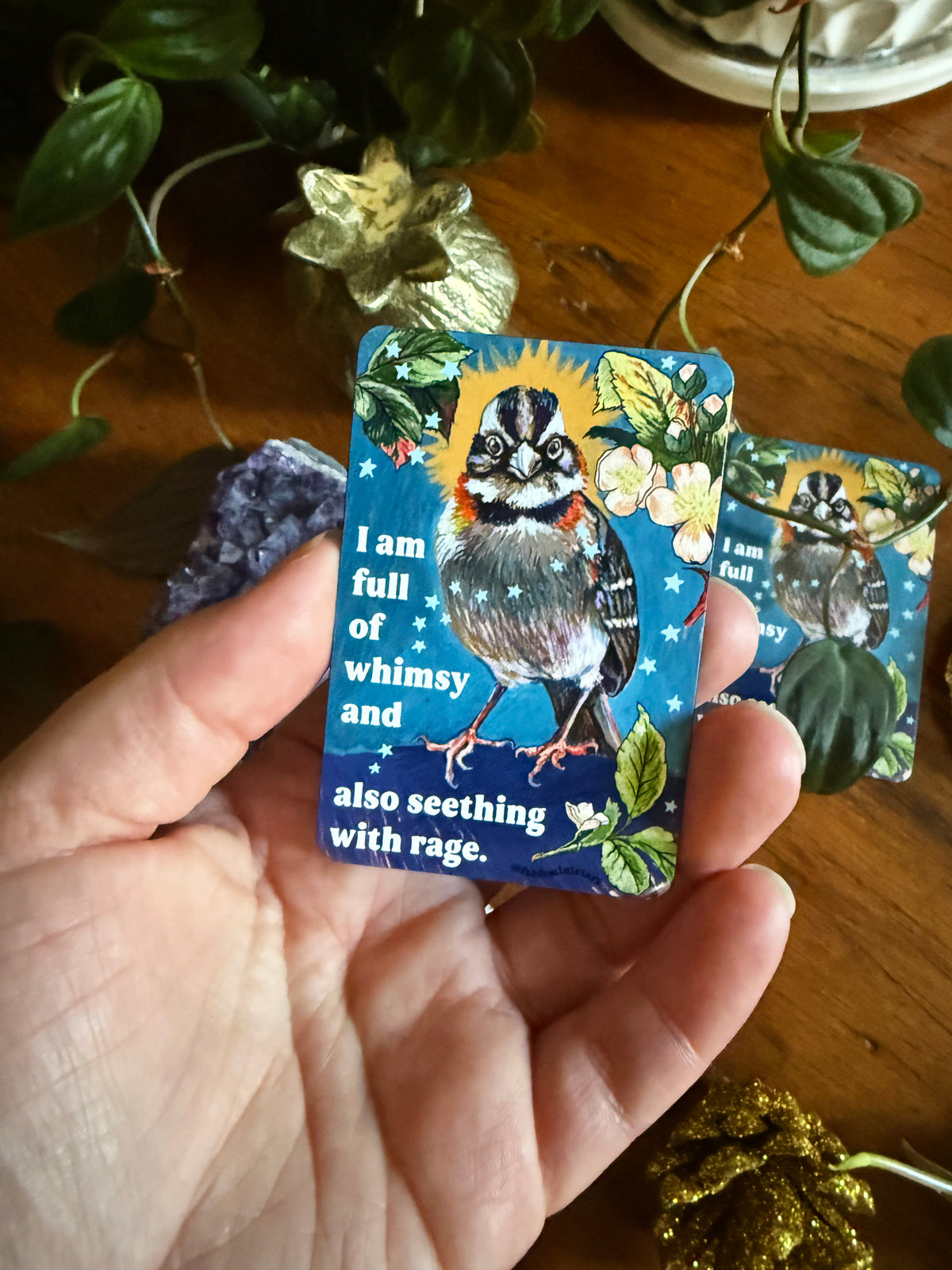 I am full of whimsy and rage: feminist magnet