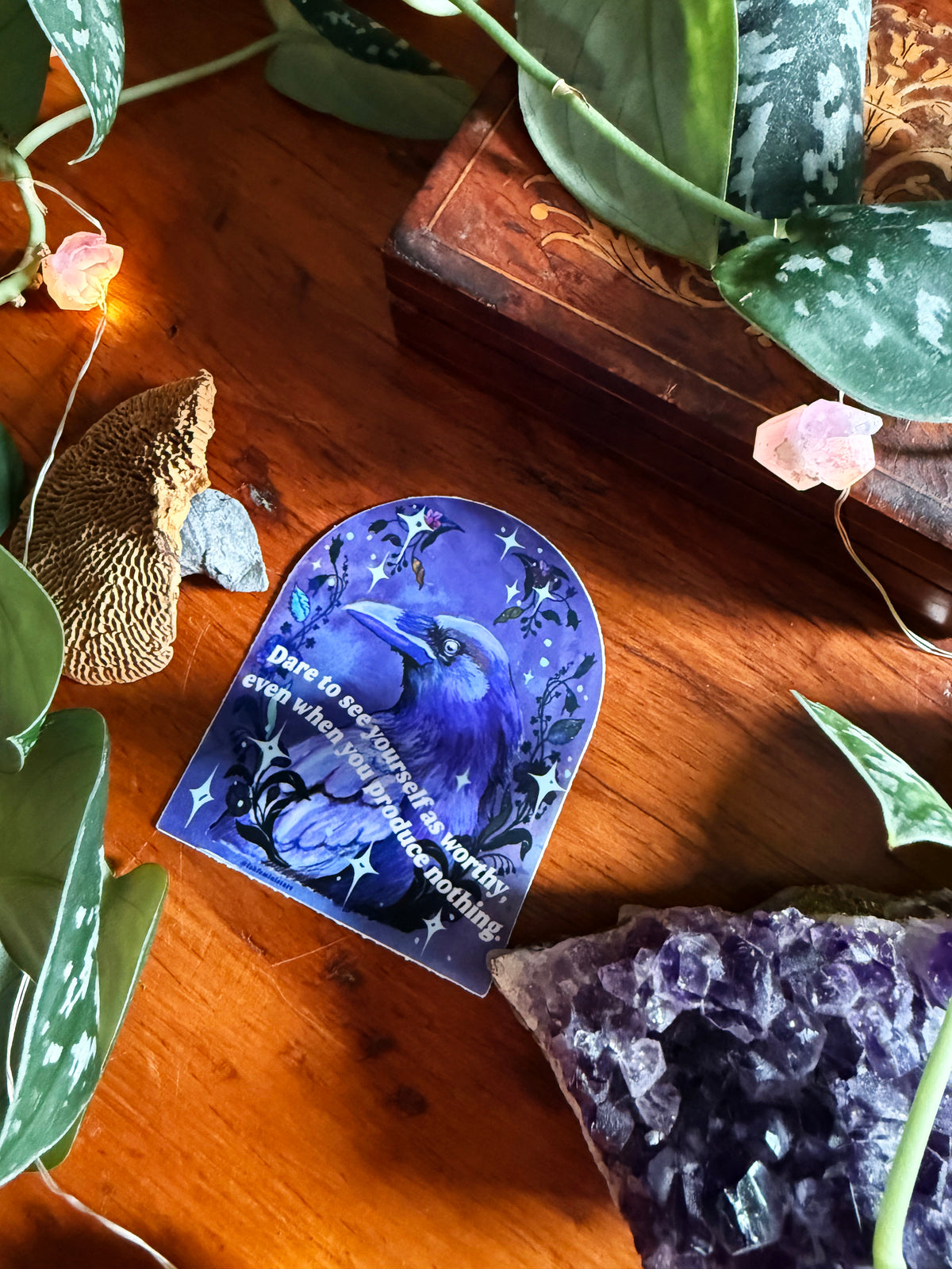 Dare To See Yourself As Worthy Even When You Produce Nothing: Raven Sticker