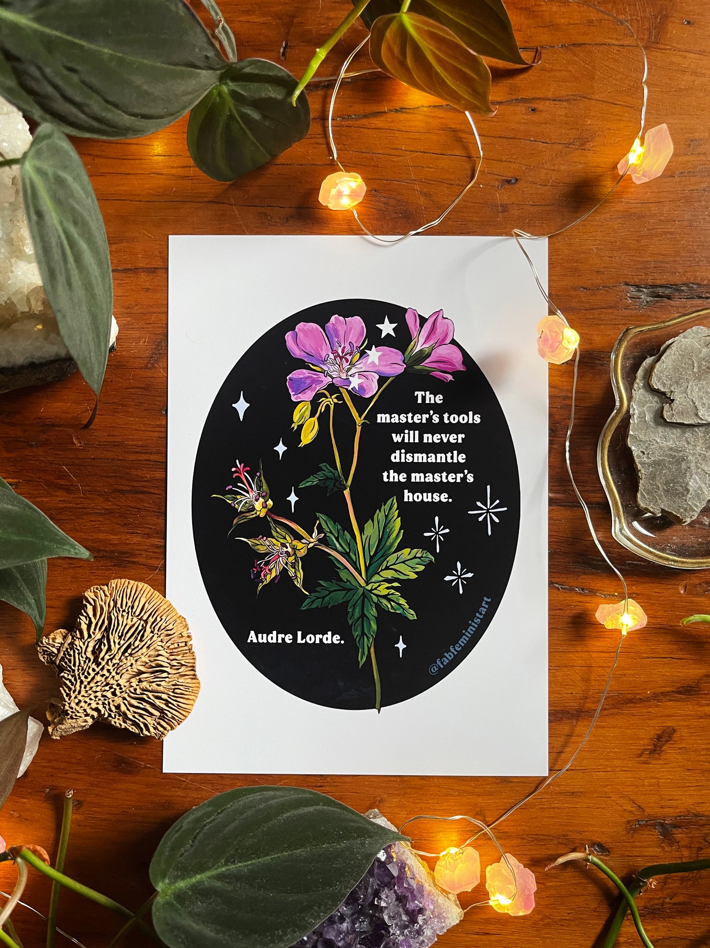 The master's tools will never dismantle the master's house, Audre Lorde: Feminist Art Print