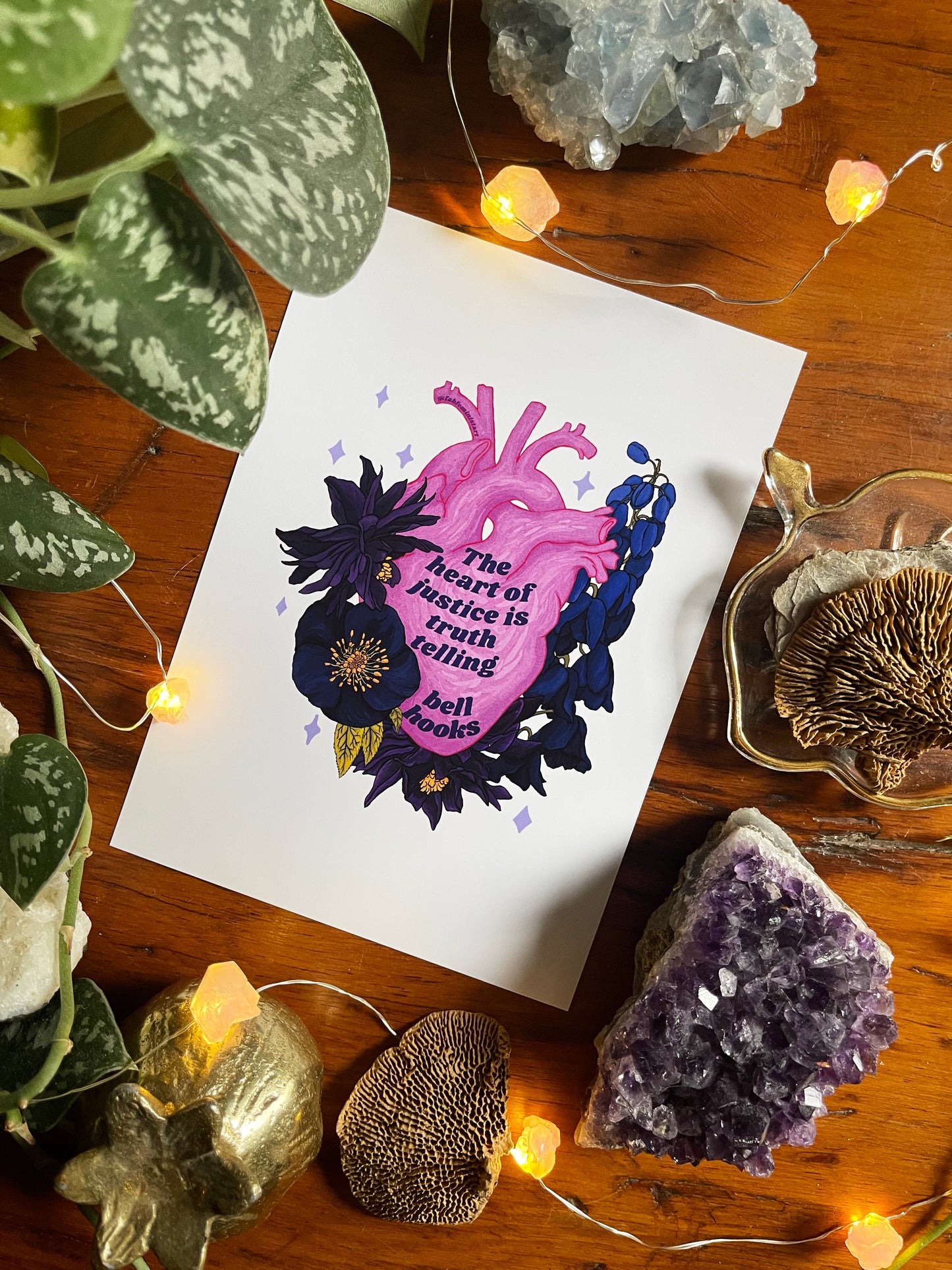 The Heart Of Justice Is Truth Telling, bell hooks: Feminist Art Print