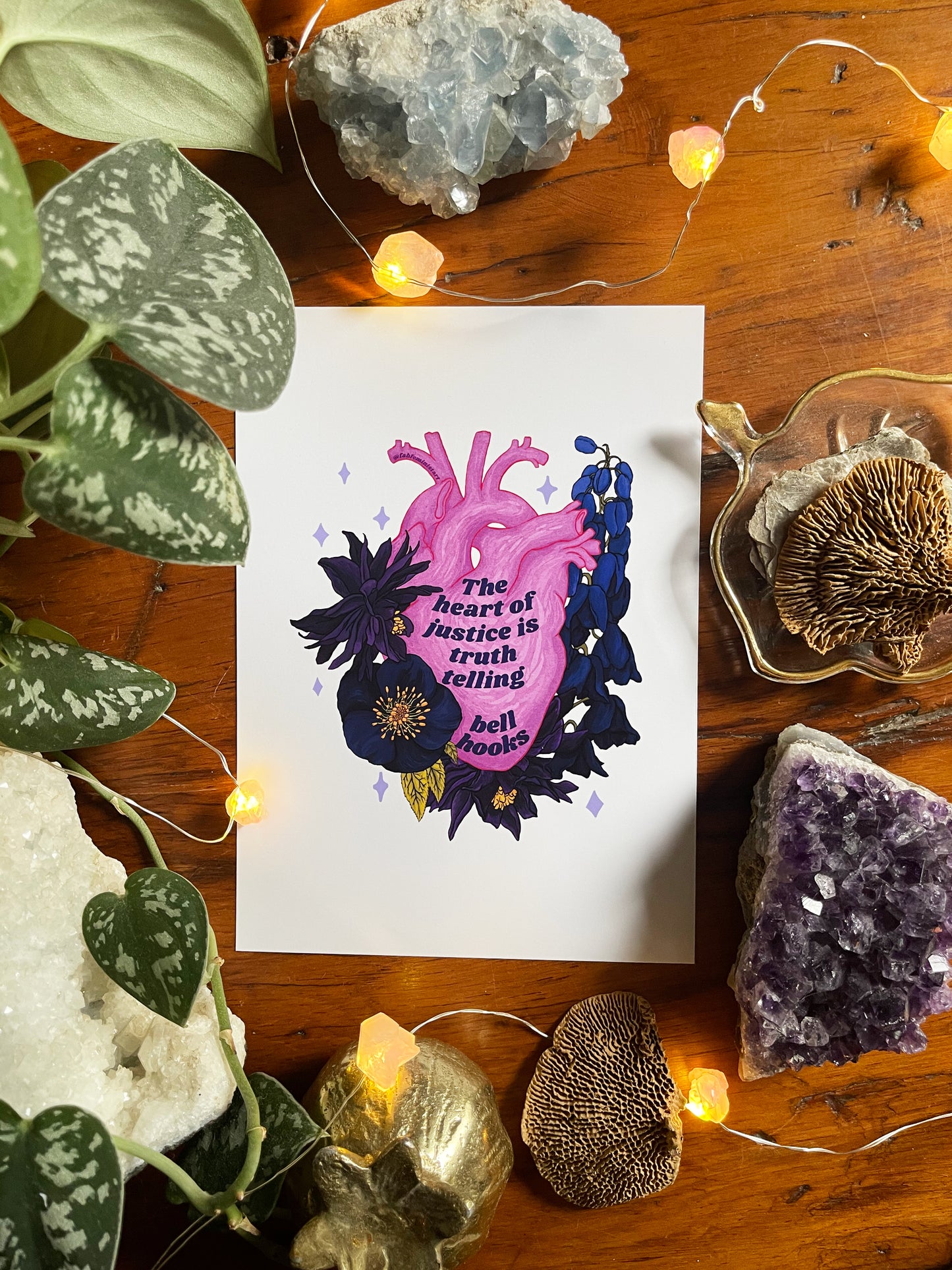 The Heart Of Justice Is Truth Telling, bell hooks: Feminist Art Print