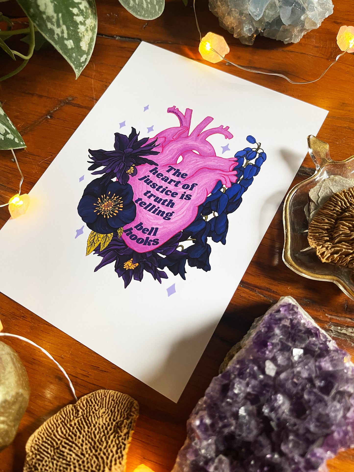 The Heart Of Justice Is Truth Telling, bell hooks: Feminist Art Print