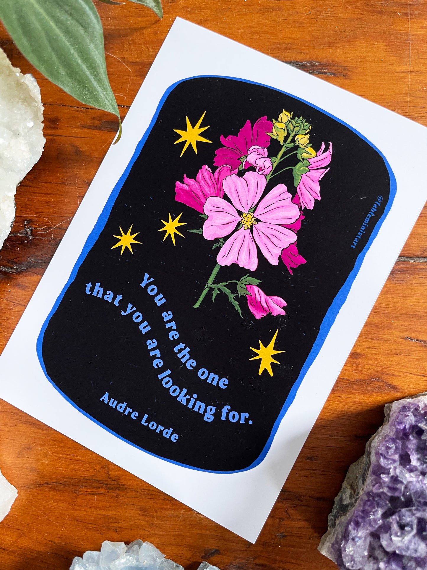 You are the one that you are looking for. - Audre Lorde, Audre Lorde: Feminist Art Print