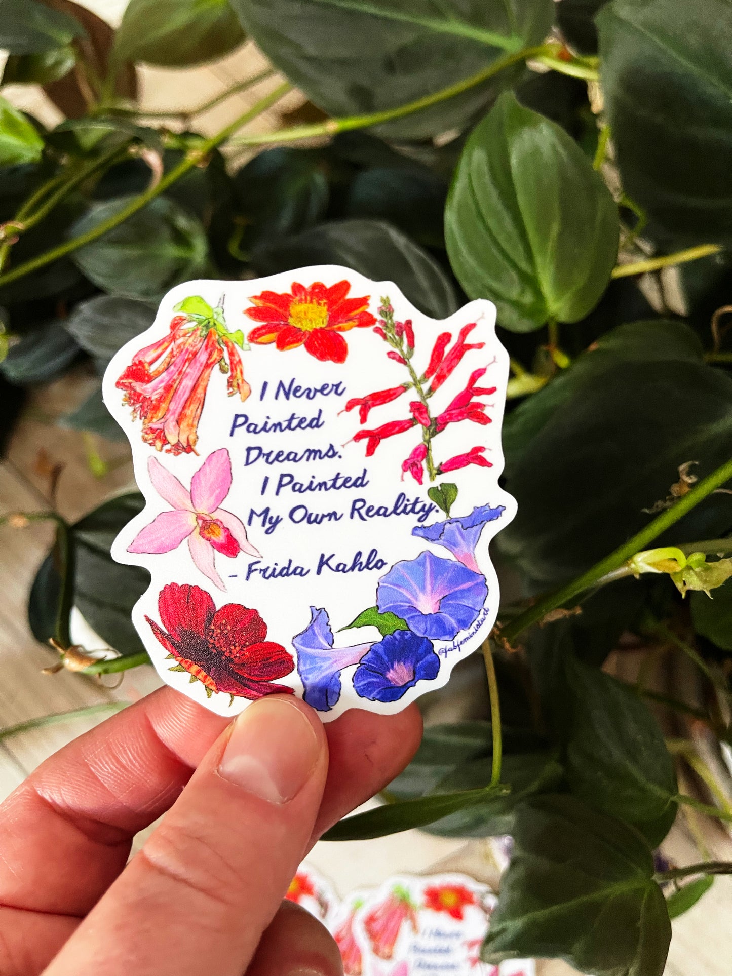 I never painted dreams I painted my own reality, Frida Kahlo: Feminist Laptop Sticker