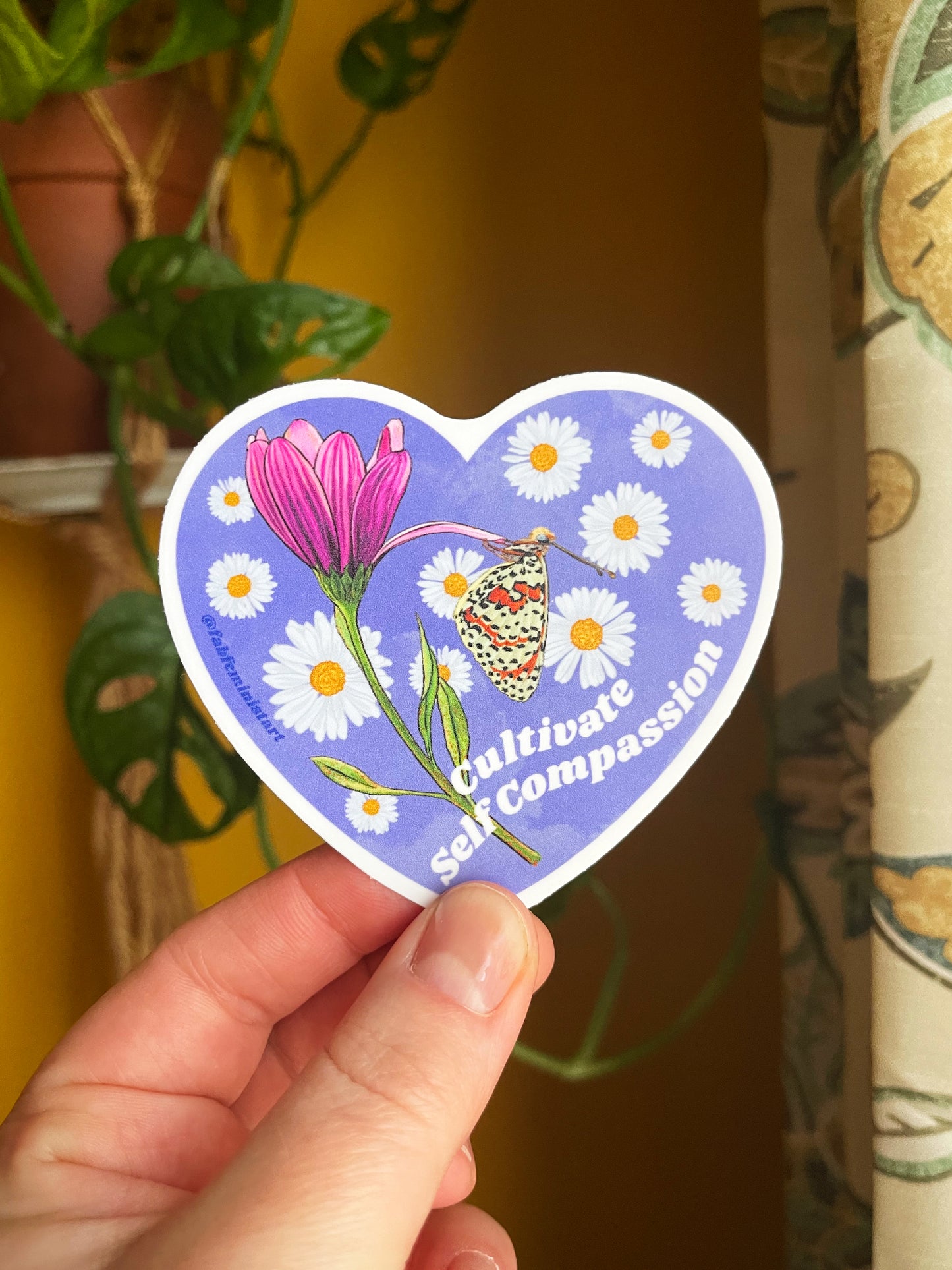 Cultivate Self Compassion: Feminist Sticker