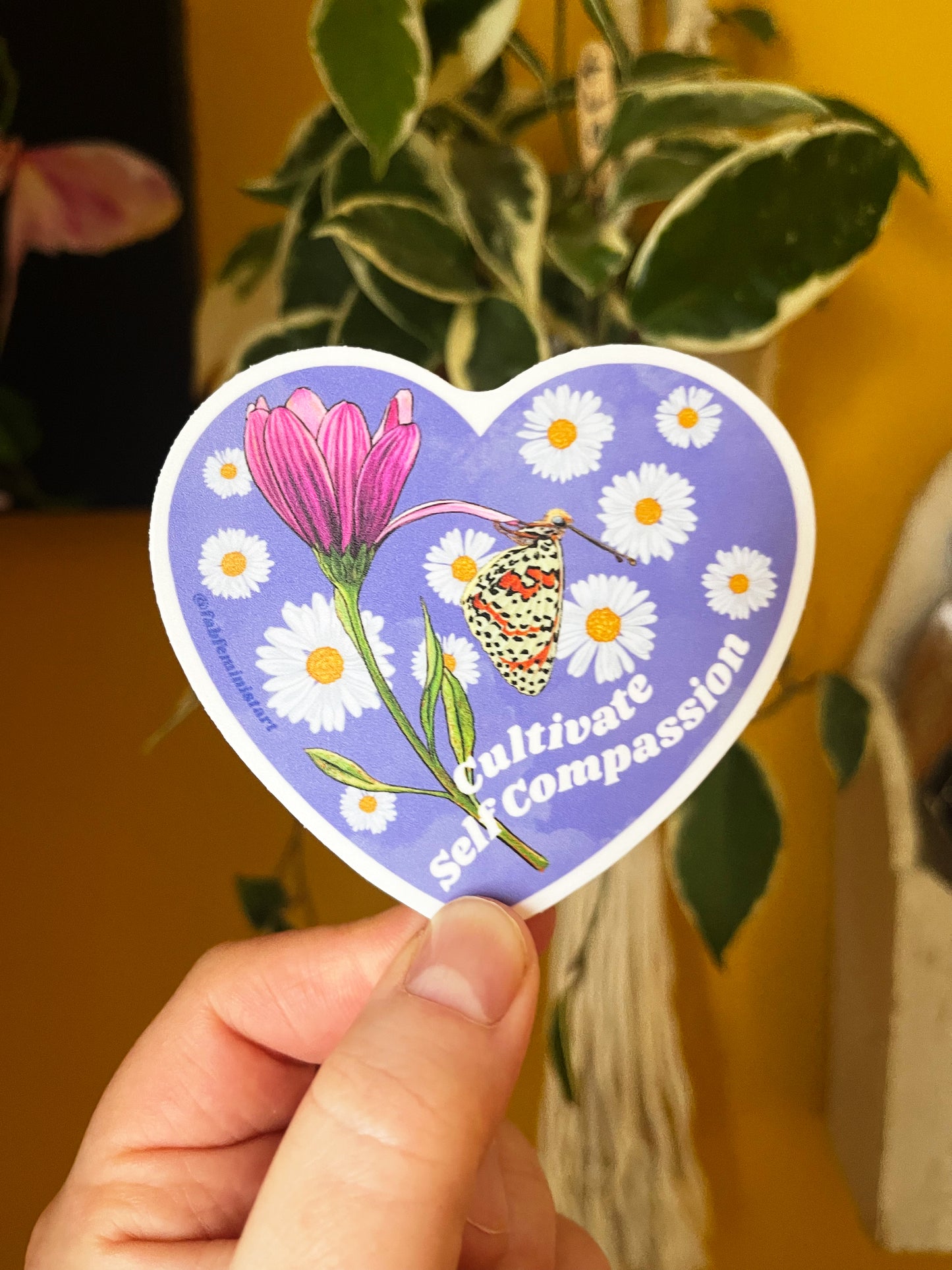 Cultivate Self Compassion: Feminist Sticker