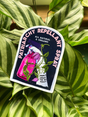 Patriarchy Repellant Spray: Feminist Sticker