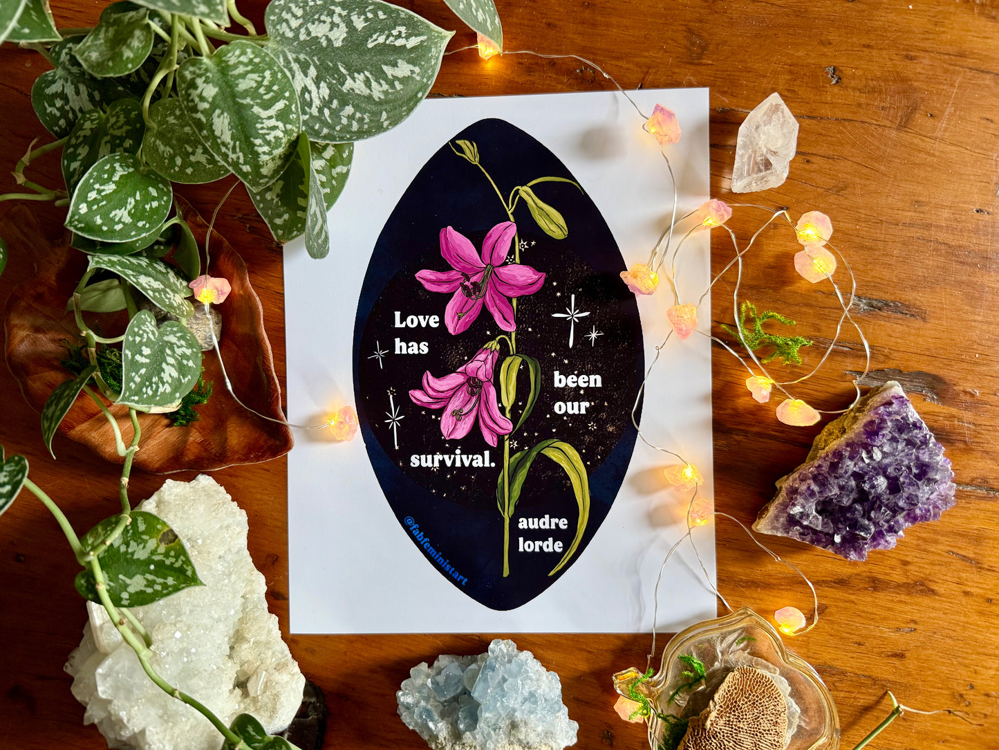 Love has been our survival, Audre Lorde: Feminist art print