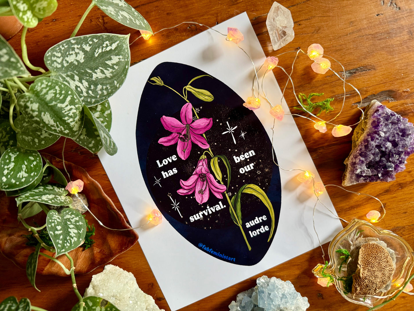 Love has been our survival, Audre Lorde: Feminist art print