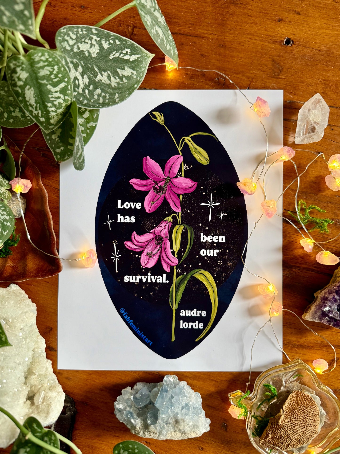 Love has been our survival, Audre Lorde: Feminist art print