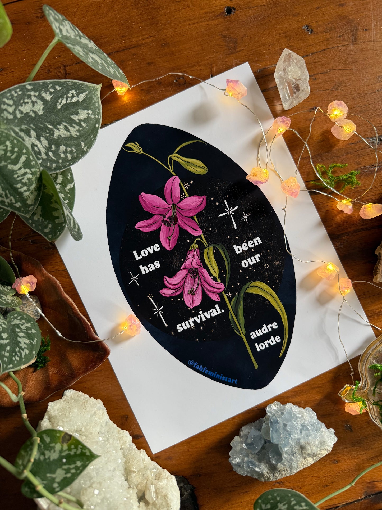 Love has been our survival, Audre Lorde: Feminist art print