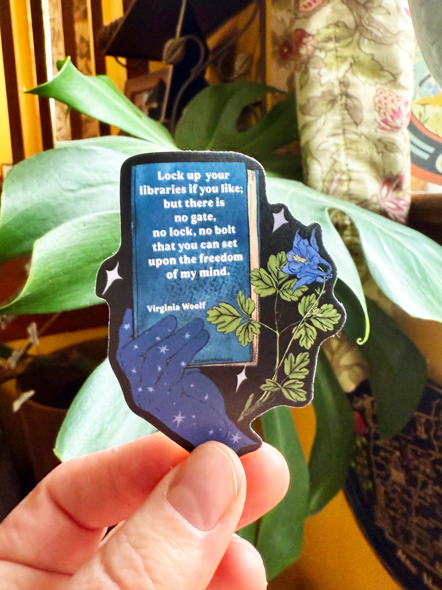 Lock Up Your Libraries If You Life, Virginia Woolf: Feminist Sticker