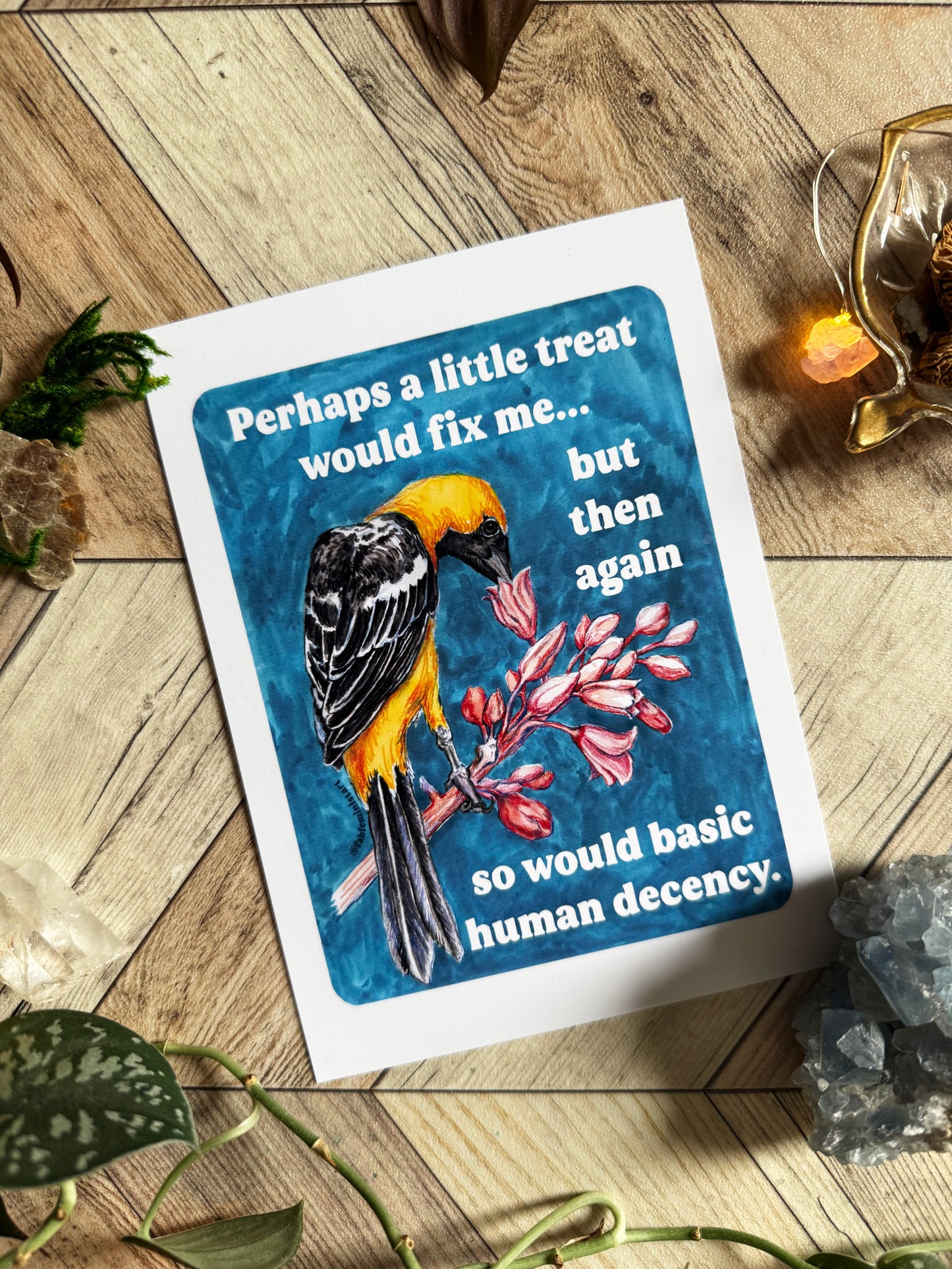 Perhaps a little treat would fix me but then again so would basic human decency: feminist art print