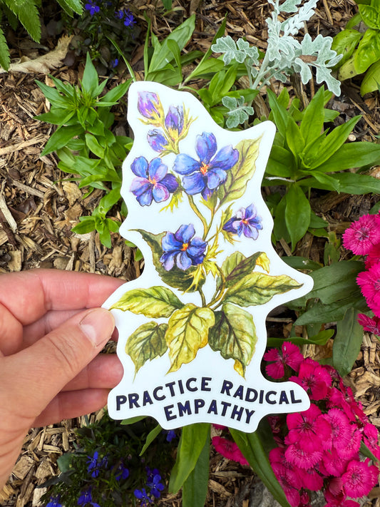 Practice Radical Empathy: LARGE Feminist Sticker