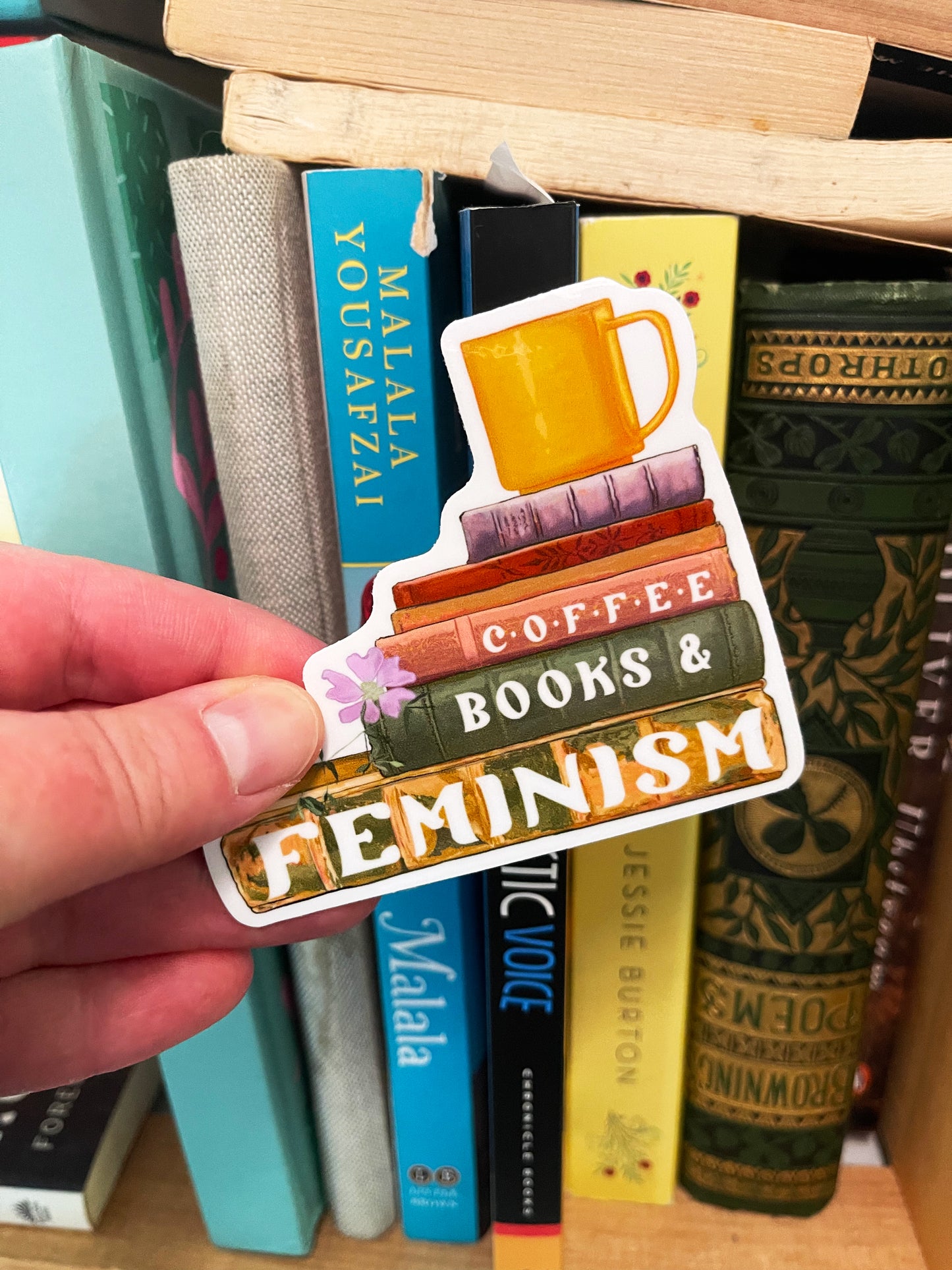 Coffee Books and Feminism: Feminist Vinyl Sticker