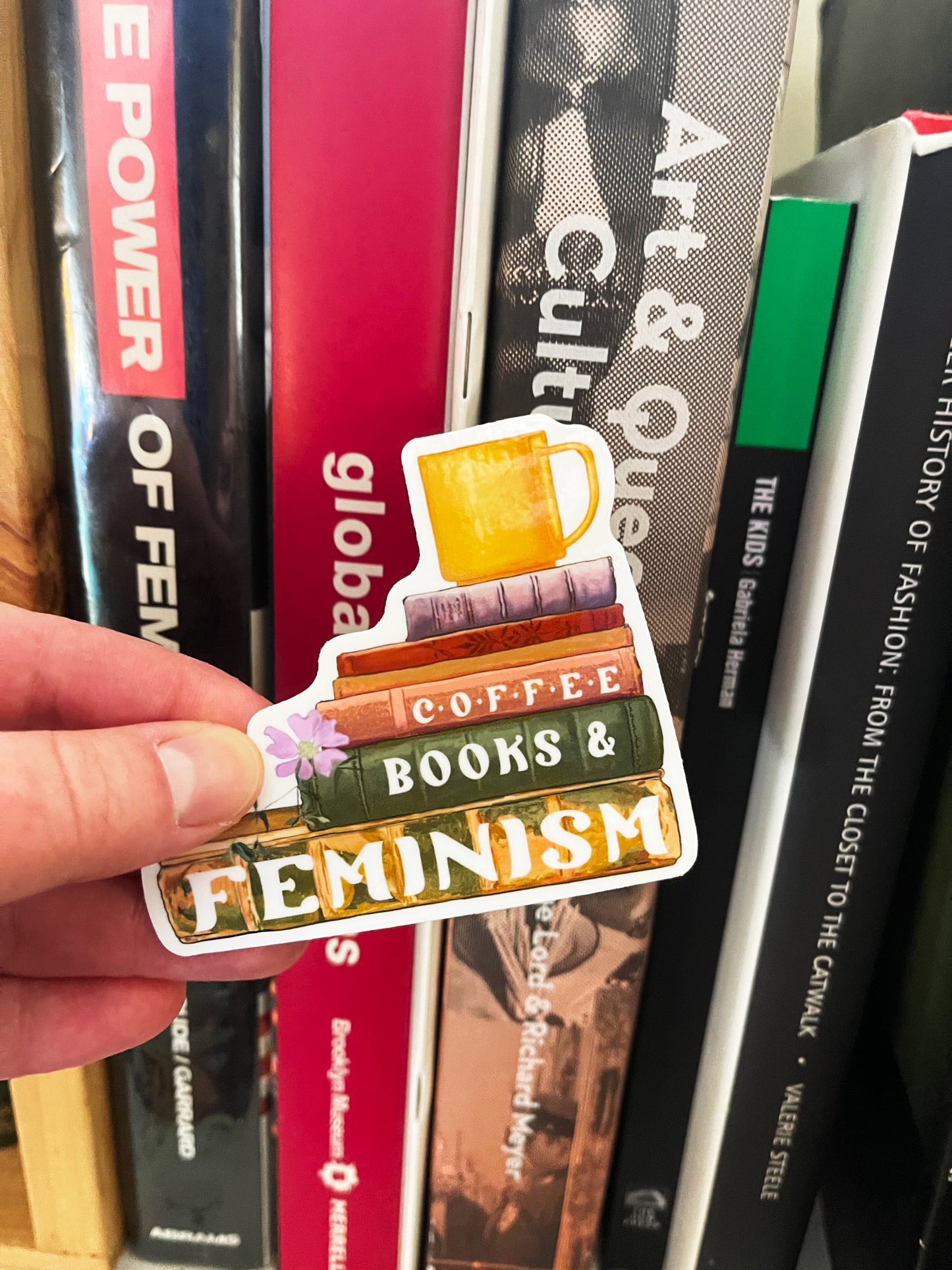 Coffee Books and Feminism: Feminist Vinyl Sticker