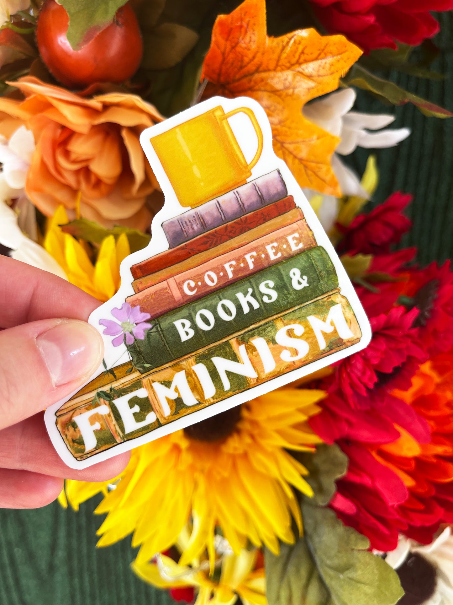 Coffee Books and Feminism: Feminist Vinyl Sticker