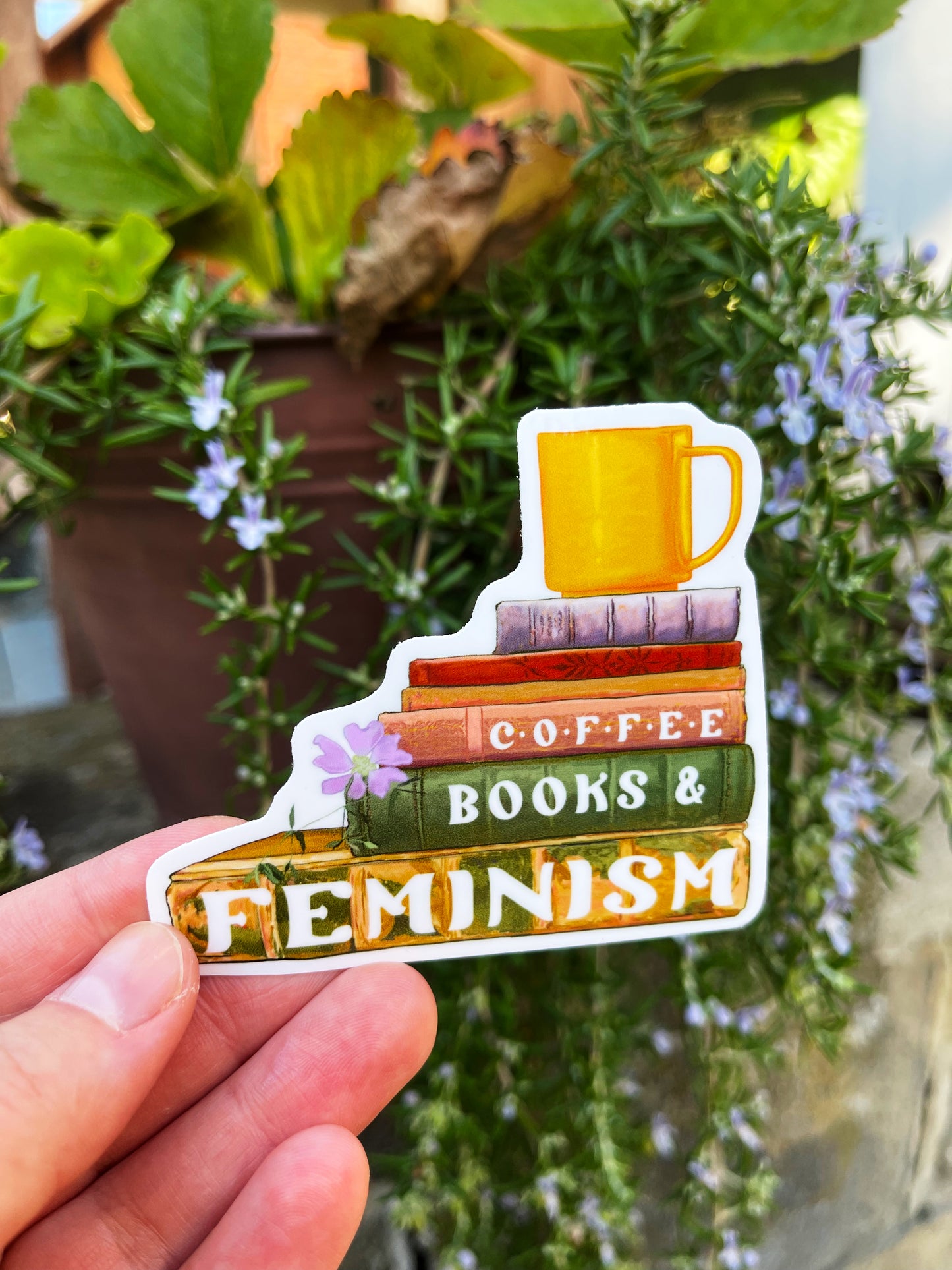 Coffee Books and Feminism: Feminist Vinyl Sticker