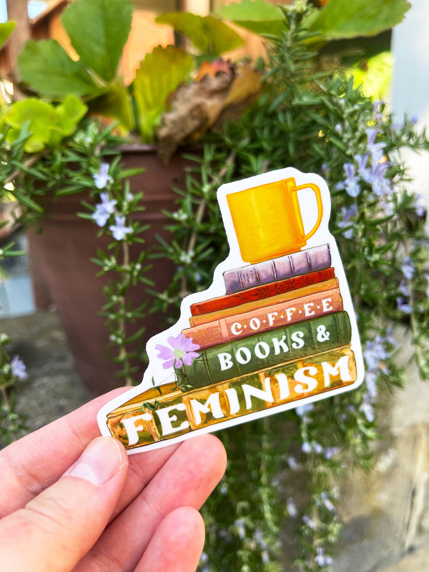 Coffee Books and Feminism: Feminist Vinyl Sticker