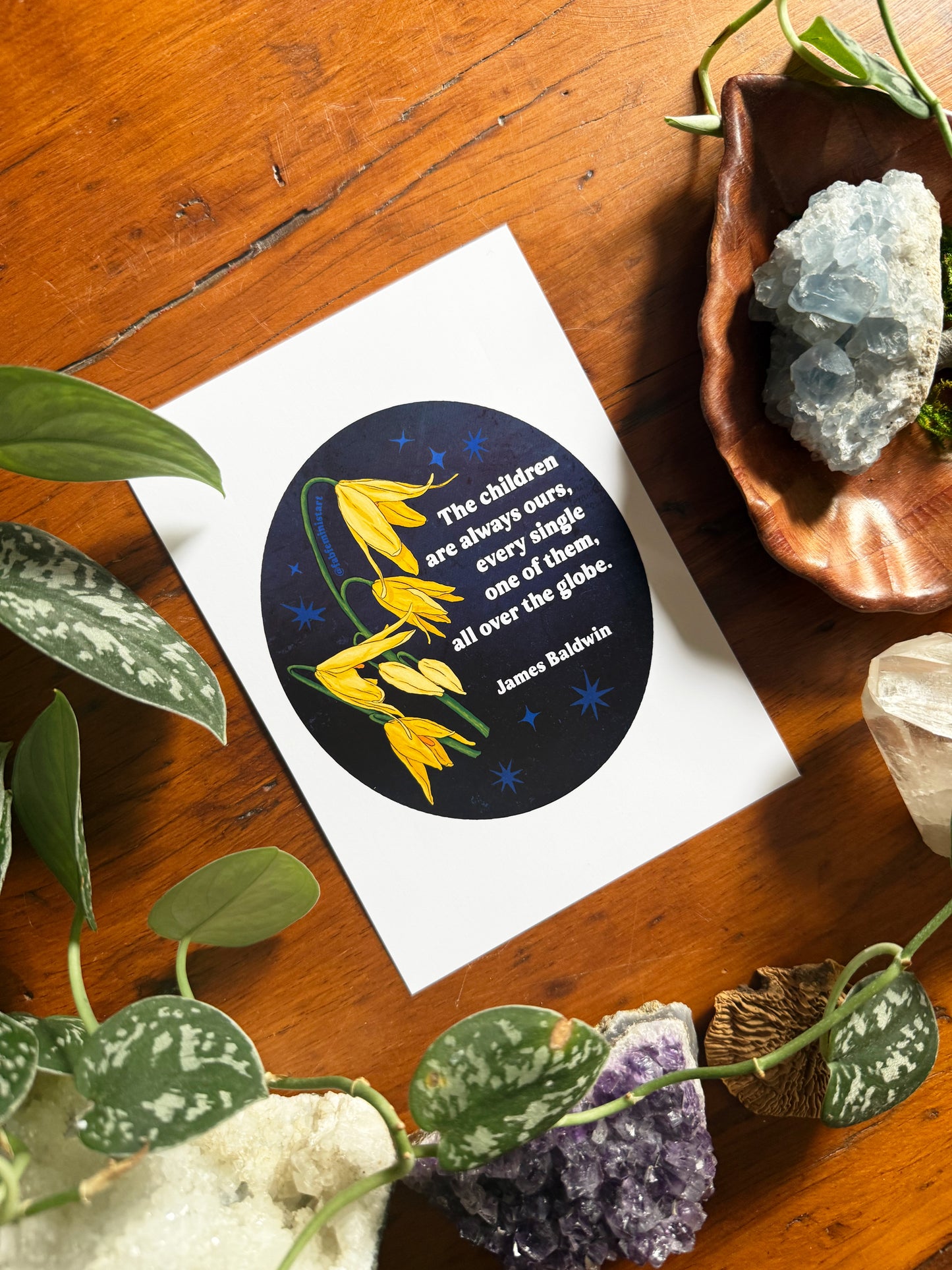 The children are always ours every single one of them all over the globe, James Baldwin: Feminist Print