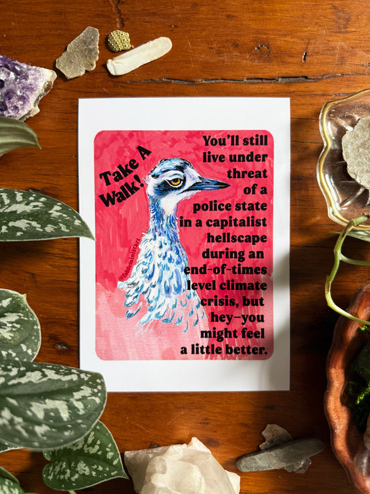 Take A Walk: Feminist Art Print