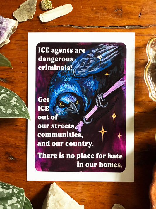 ICE agents are dangerous criminals: Feminist Art Print