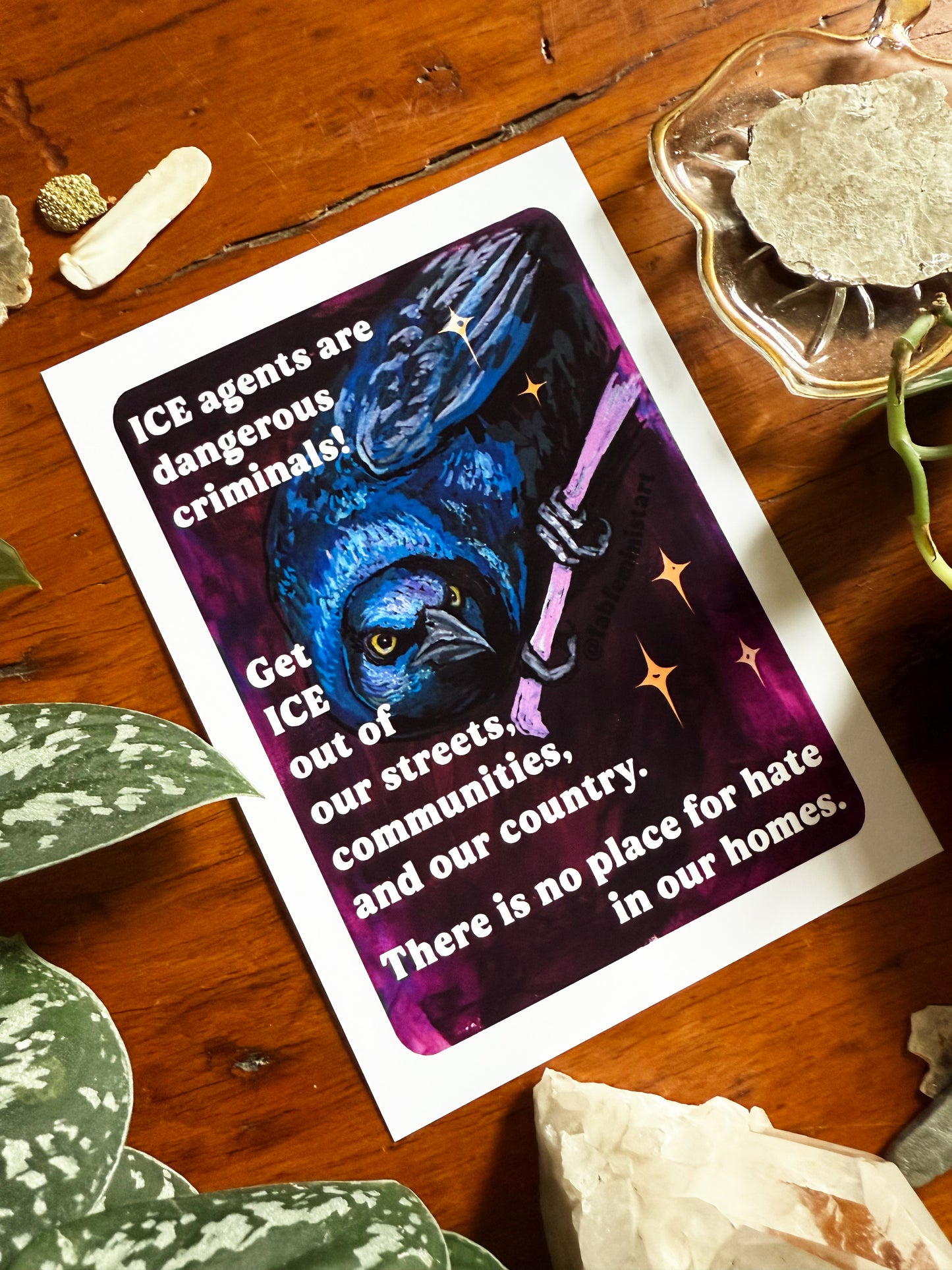 ICE agents are dangerous criminals: Feminist Art Print