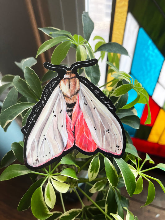 Beautiful Things Still Flutter Even In The Darkness: Mental Health Sticker